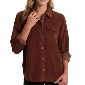 Kuhl Tallul Cord Shirt Mocha Large Womens